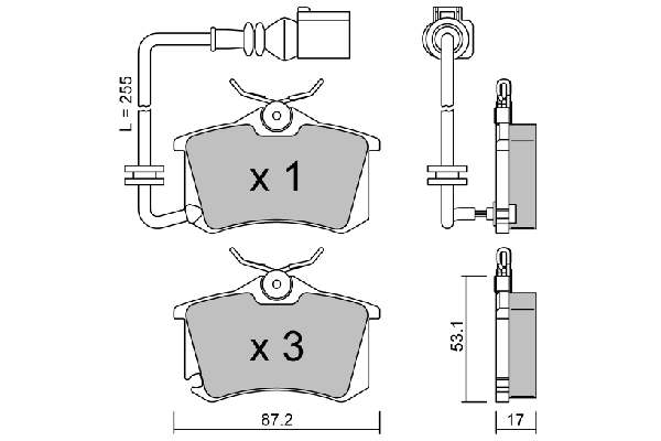 AISIN fékbetétkészlet, tárcsafék - BPVW-2004 - TothCarparts