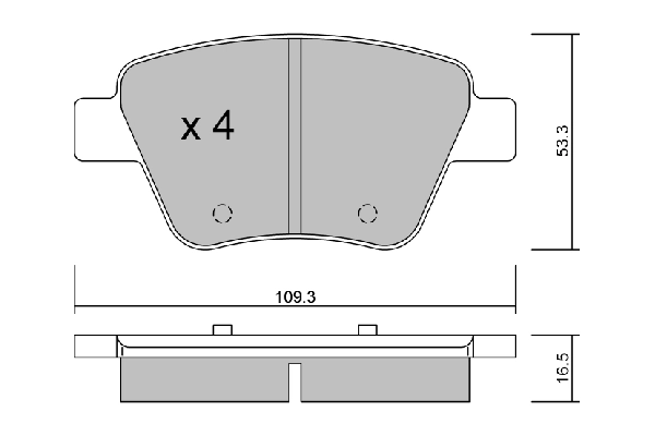AISIN fékbetétkészlet, tárcsafék - BPVW-2006 - TothCarparts