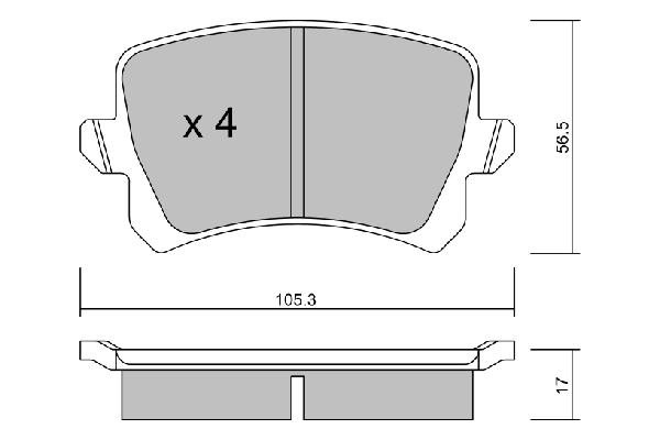 AISIN fékbetétkészlet, tárcsafék - BPVW-2007 - TothCarparts