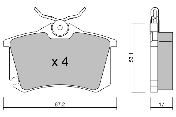 AISIN fékbetétkészlet, tárcsafék - BPVW-2008 - TothCarparts