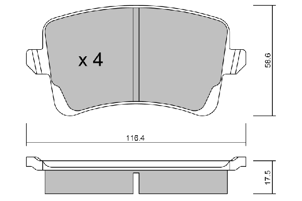 AISIN fékbetétkészlet, tárcsafék - BPVW-2009 - TothCarparts