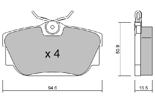 AISIN fékbetétkészlet, tárcsafék - BPVW-2900 - TothCarparts