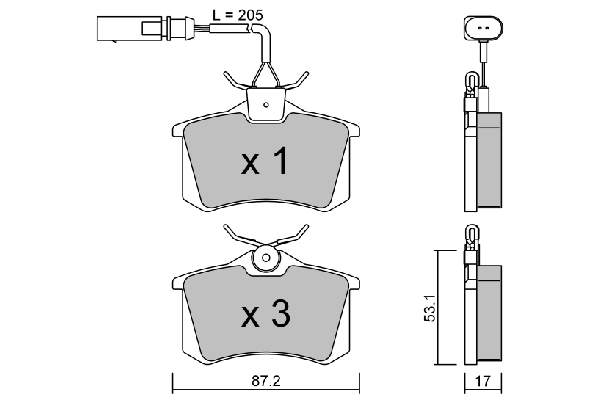 AISIN fékbetétkészlet, tárcsafék - BPVW-2901 - TothCarparts
