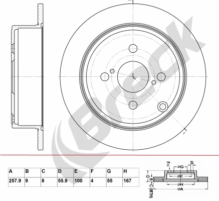 BRECK féktárcsa - BR 026 SA100 - TothCarparts