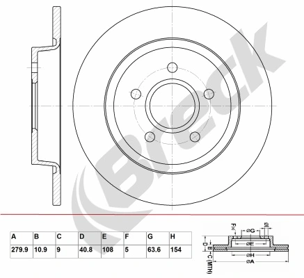 BRECK féktárcsa - BR 048 SA100 - TothCarparts