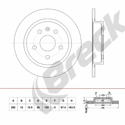 BRECK féktárcsa - BR 063 SA100 - TothCarparts