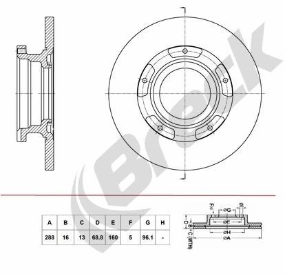 BRECK féktárcsa - BR 074 SA100 - TothCarparts