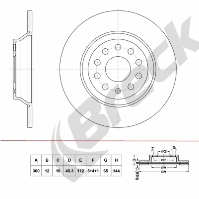 BRECK féktárcsa - BR 076 SA100 - TothCarparts
