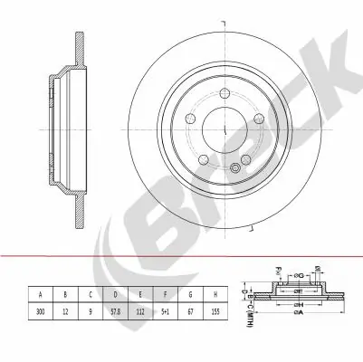 BRECK féktárcsa - BR 078 SA100 - TothCarparts