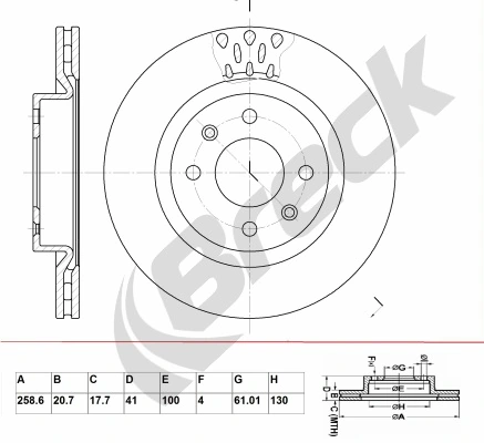 BRECK féktárcsa - BR 304 VA100 - TothCarparts