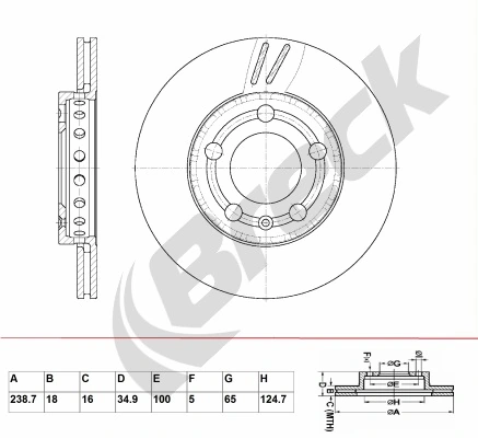 BRECK féktárcsa - BR 309 VA100 - TothCarparts