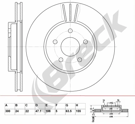 BRECK féktárcsa - BR 316 VA100 - TothCarparts