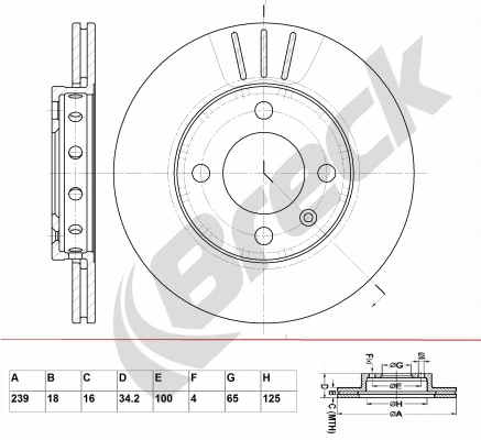 BRECK féktárcsa - BR 317 VA100 - TothCarparts