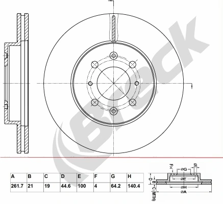 BRECK féktárcsa - BR 320 VA100 - TothCarparts