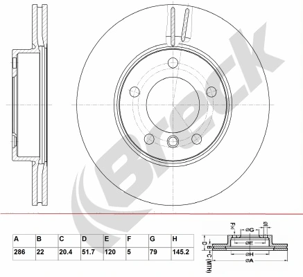 BRECK féktárcsa - BR 332 VA100 - TothCarparts