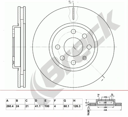 BRECK féktárcsa - BR 341 VA100 - TothCarparts