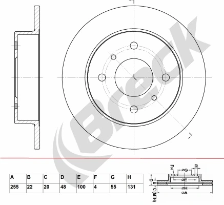 BRECK féktárcsa - BR 342 VA100 - TothCarparts