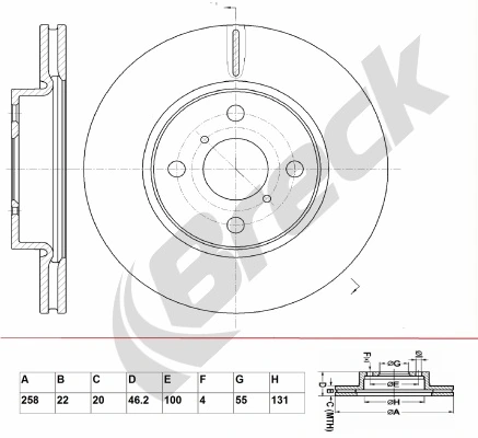 BRECK féktárcsa - BR 387 VA100 - TothCarparts