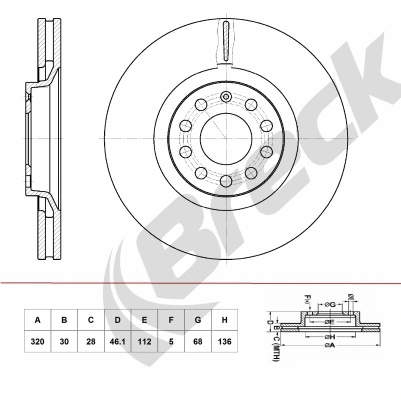 BRECK féktárcsa - BR 390 VA100 - TothCarparts