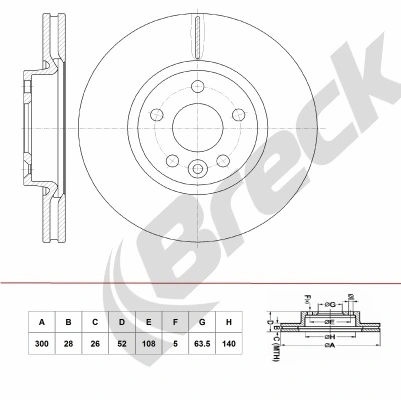 BRECK féktárcsa - BR 392 VA100 - TothCarparts