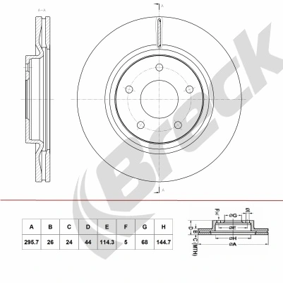 BRECK féktárcsa - BR 398 VA100 - TothCarparts