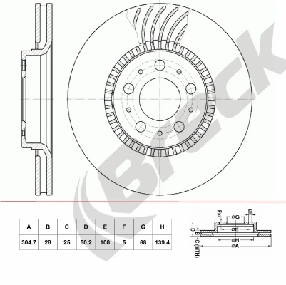 BRECK féktárcsa - BR 402 VA100 - TothCarparts