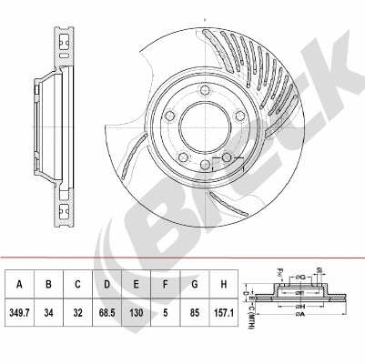 BRECK féktárcsa - BR 409 VH100 - TothCarparts