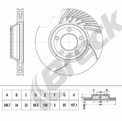 BRECK féktárcsa - BR 410 VH100 - TothCarparts