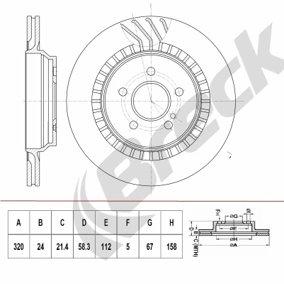 BRECK féktárcsa - BR 422 VH100 - TothCarparts