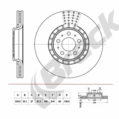 BRECK féktárcsa - BR 426 VH100 - TothCarparts