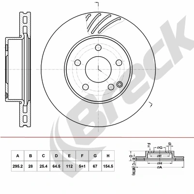 BRECK féktárcsa - BR 429 VH100 - TothCarparts