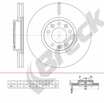 BRECK féktárcsa - BR 446 VA100 - TothCarparts