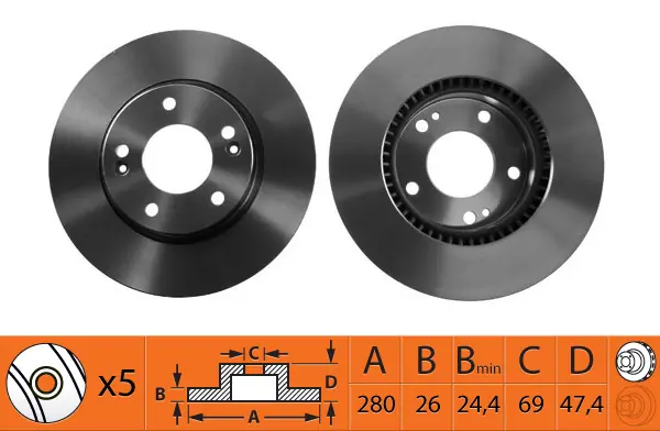 SB féktárcsa - BR11109T - TothCarparts