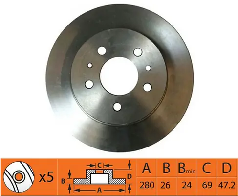 SB féktárcsa - BR11125T - TothCarparts