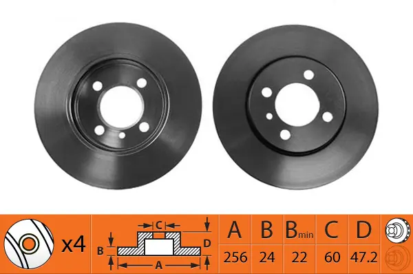 SB féktárcsa - BR12105T - TothCarparts