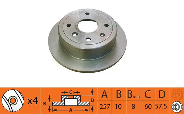 SB féktárcsa - BR12108 - TothCarparts