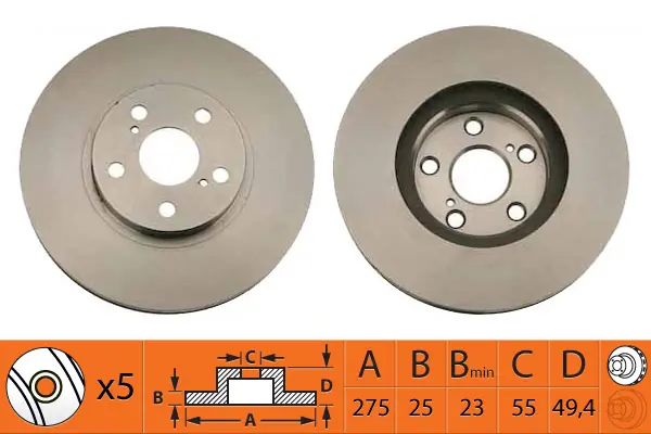 SB féktárcsa - BR21126T - TothCarparts