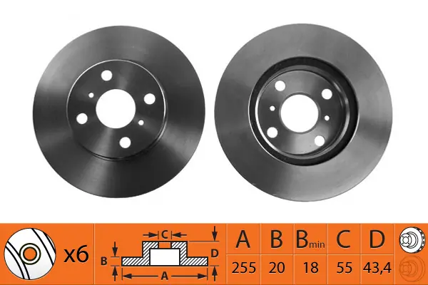SB féktárcsa - BR21128T - TothCarparts