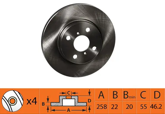 SB féktárcsa - BR21194T - TothCarparts
