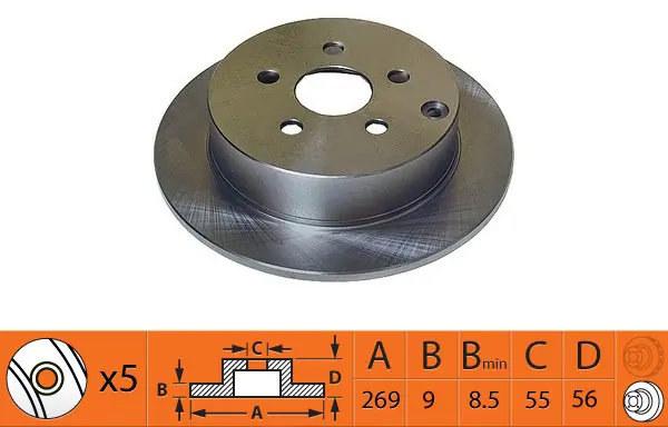 SB féktárcsa - BR21198 - TothCarparts