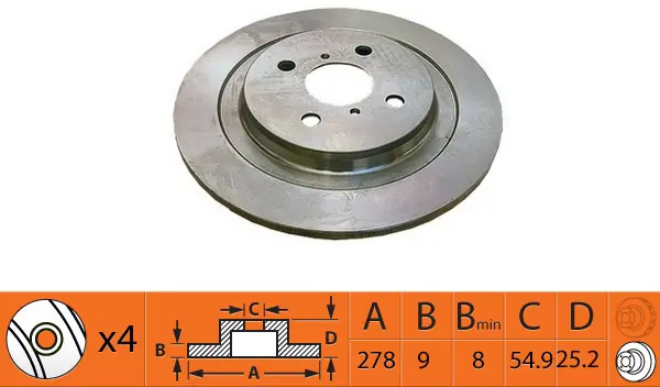 SB féktárcsa - BR21228 - TothCarparts