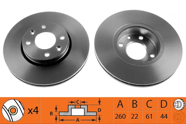 SB féktárcsa - BR22124T - TothCarparts