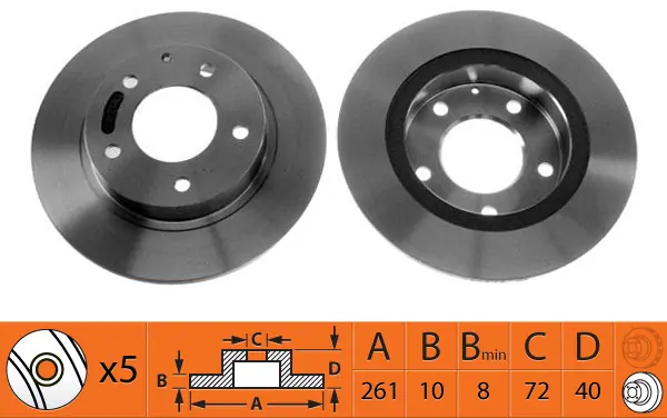 SB féktárcsa - BR25103 - TothCarparts