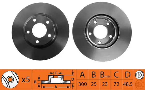SB féktárcsa - BR25106T - TothCarparts