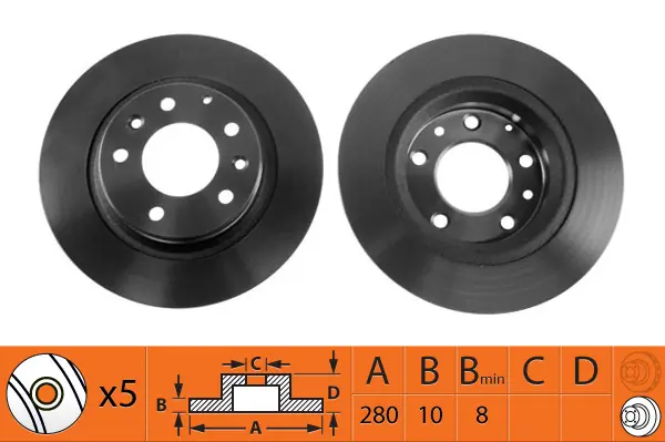 SB féktárcsa - BR25108 - TothCarparts