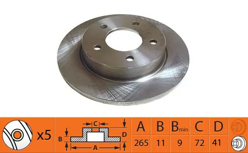 SB féktárcsa - BR25113 - TothCarparts
