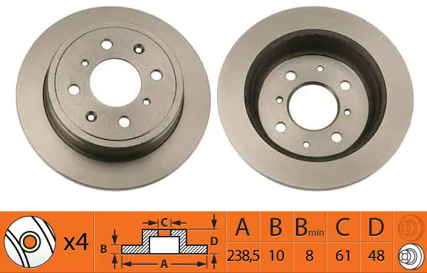 SB féktárcsa - BR28103 - TothCarparts