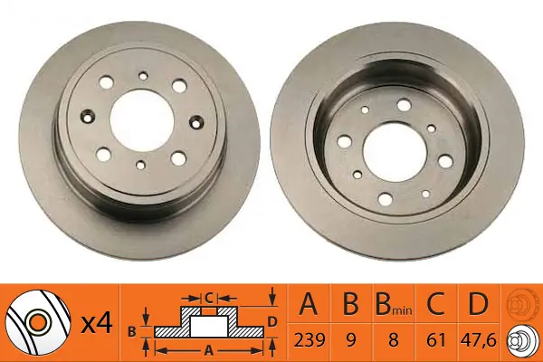 SB féktárcsa - BR28104 - TothCarparts