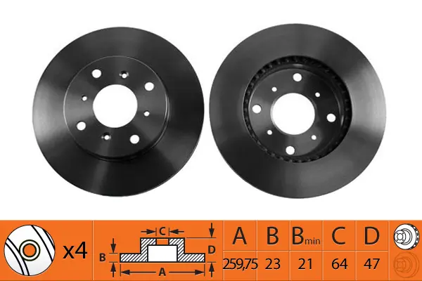 SB féktárcsa - BR28107T - TothCarparts
