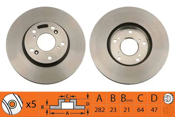 SB féktárcsa - BR28115T - TothCarparts